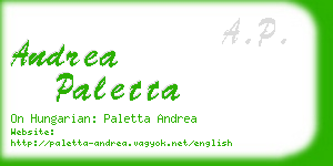 andrea paletta business card